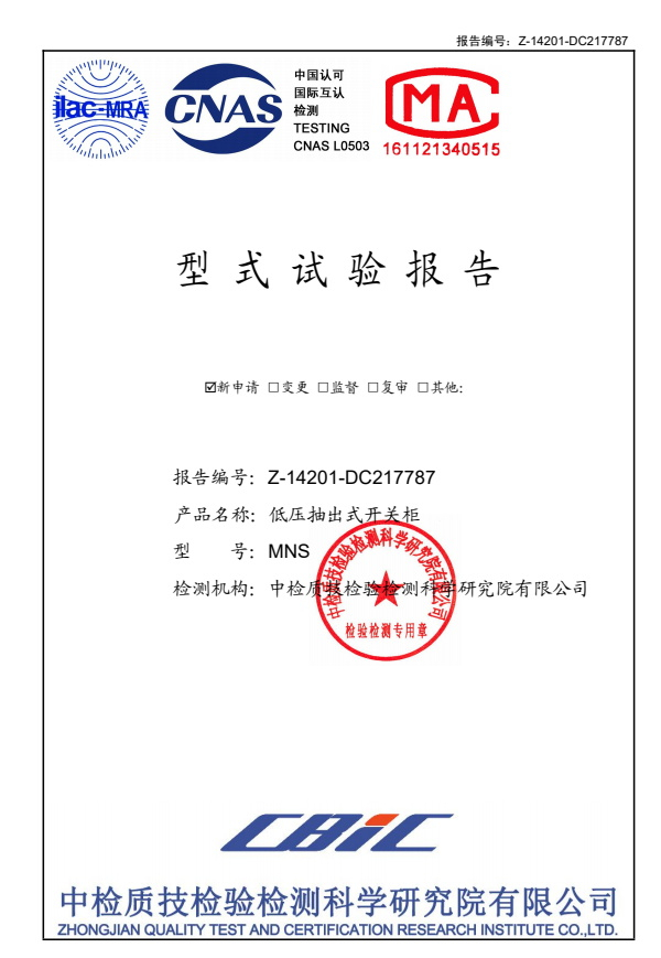 试验报告MNS